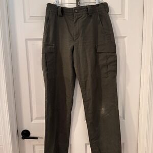 Blauer  BDU Cargo Pants Women's Sz 12 OD Green Zip Utility Work 8830W distressed